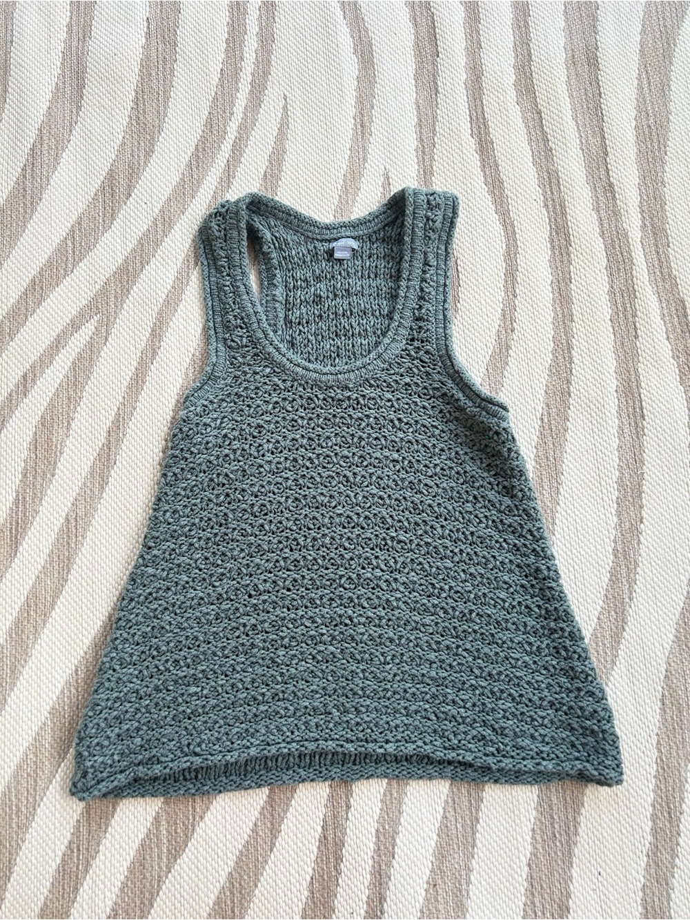 Aerie Light Sage Crochet Tank Top - Women